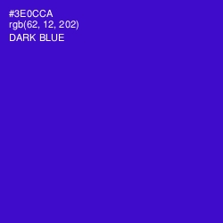 #3E0CCA - Dark Blue Color Image